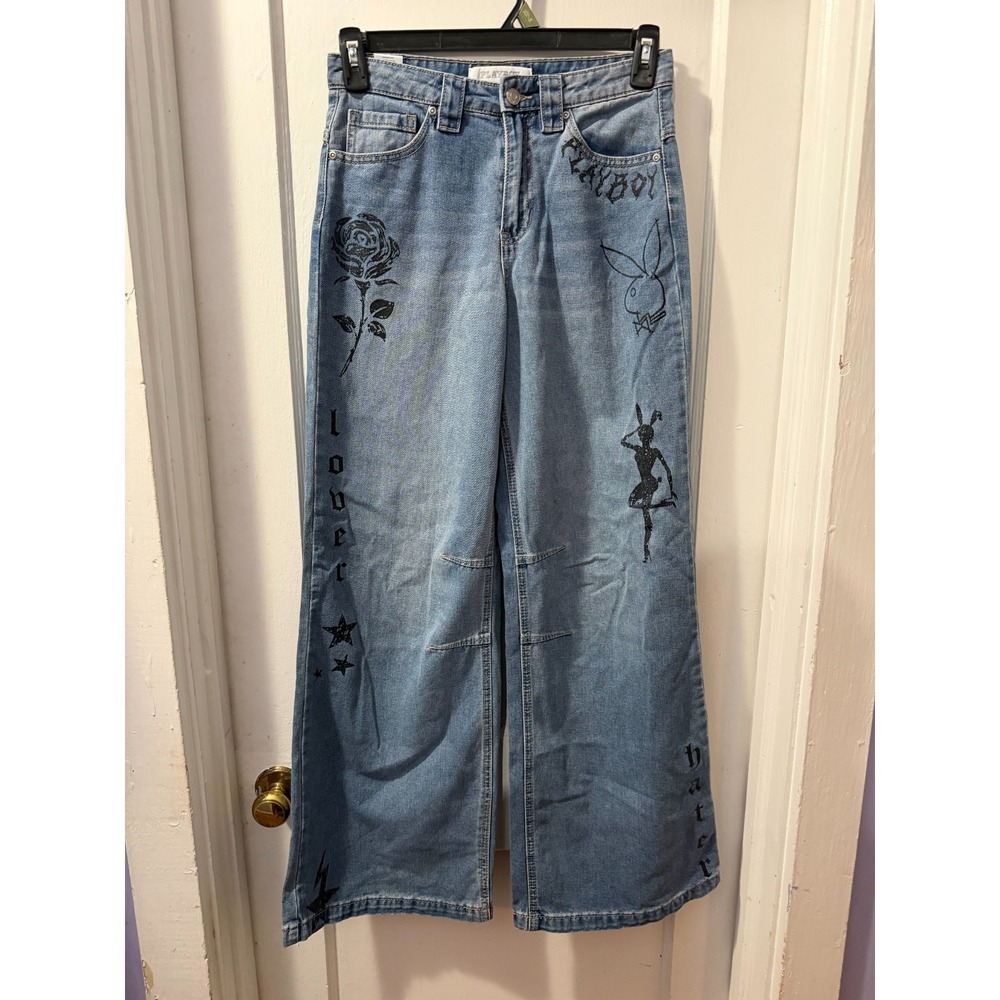 Vintage Playboy Printed Denim Jeans in 5